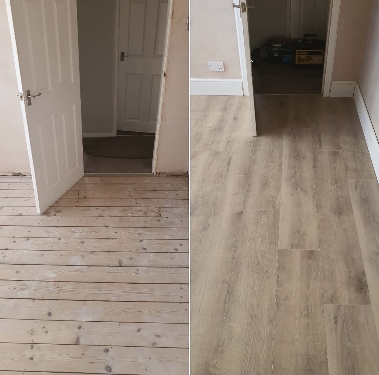 Flooring before and after